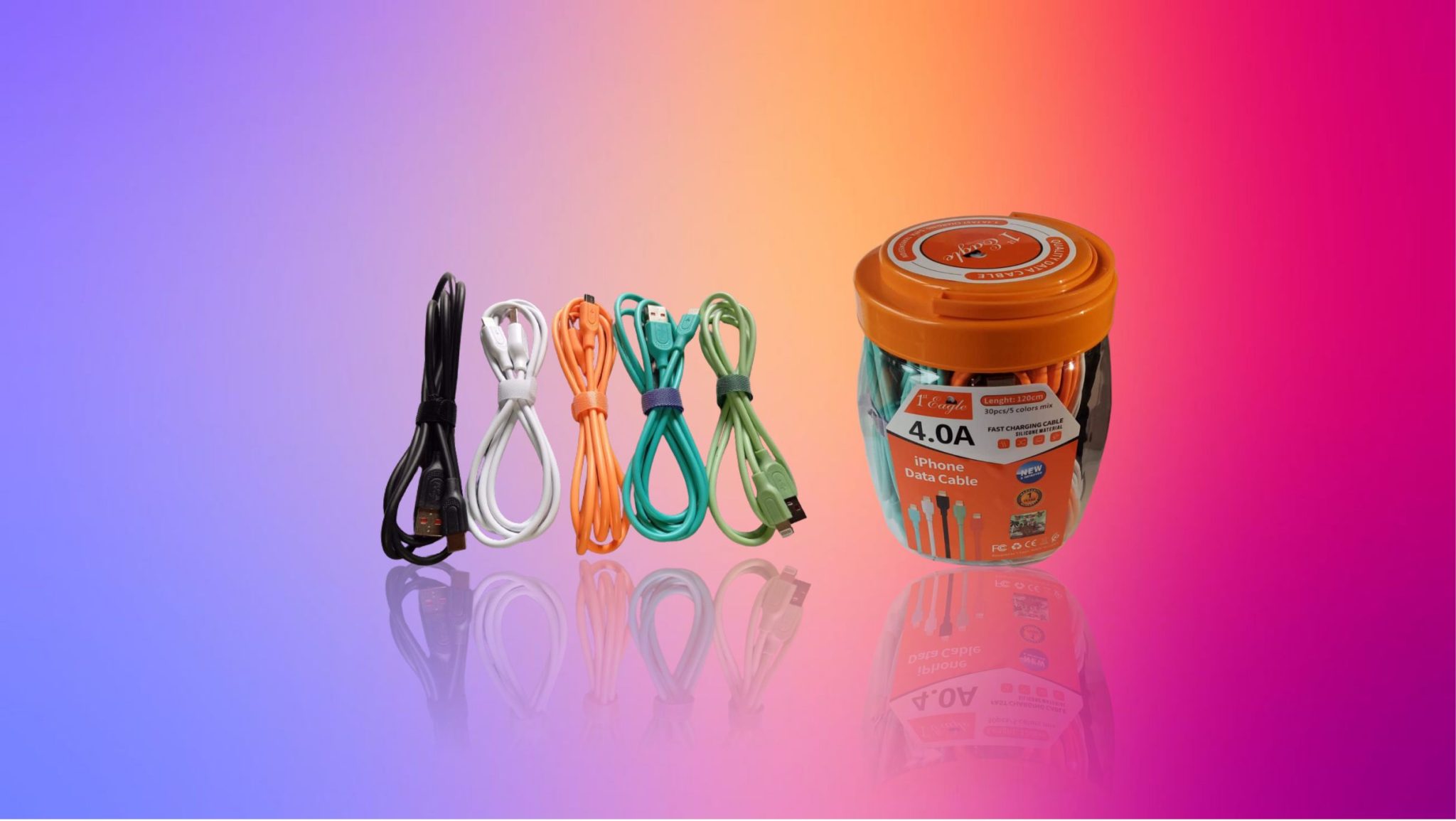 4.0 Micro Cable 1.2 Metres (30Pcs In a Jar)